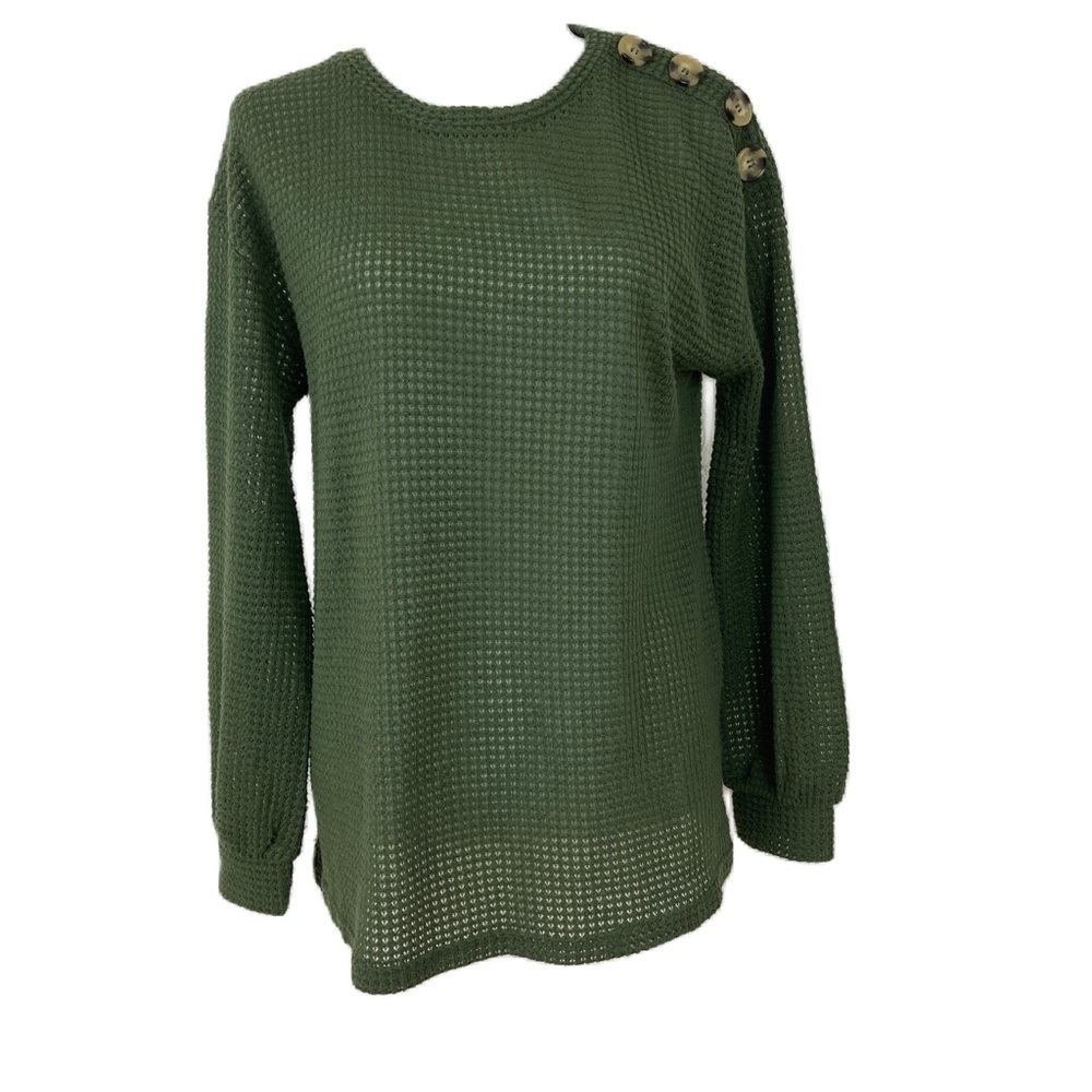 Derek Heart Maternity Sweater with Accent buttons L